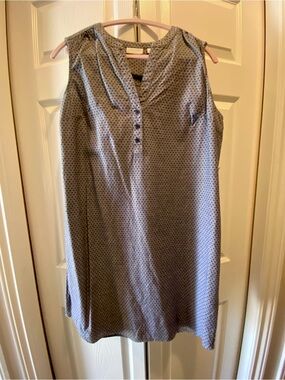 New York & Co. Cotton Polka Dot Sleeveless Dress